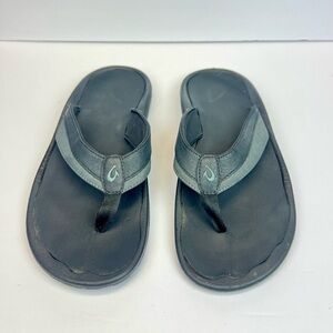 OluKai Ohana Flip Flop Sandals Men’s Size 10 EU 43 Black